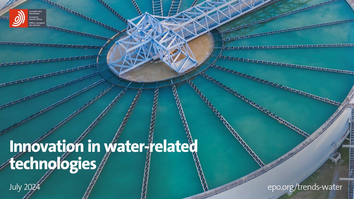 Most patent applicants at the EPO in the field of #WaterTech are European companies. Companies like @NeoperlEN are excelling in water sanitation tech.
 

Explore more insights on water-related technologies here 👉 epo.org/trends-water 

<a href="/NeoperlDE/">Neoperl</a>
#EPOStudy