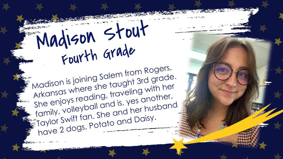 We have a new  #SALEMstar 4th Grade Teacher! Welcome to our family! #ONEccps #SHINEon