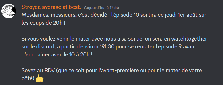 SONBand_Channel's tweet photo. Comme d'habitude on est à la bourre sur notre programme. Qu'importe, l'épisode 10, ce jeudi 1er août, ça va enfin se concrétiser ! (soyez-y) https://t.co/ChcdcZRYW3