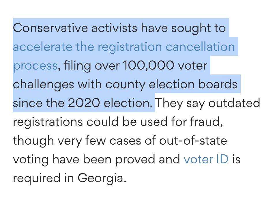 BlueATLGeorgia's tweet image. Hey, @GaSecofState, anyone with some basic information can now cancel someone's voter registration? (Below is a free version of the full article.)

If you live in Georgia, please call the Secretary of State Press Office and demand answers. #gapol 

214 State Capitol
Atlanta, GA…