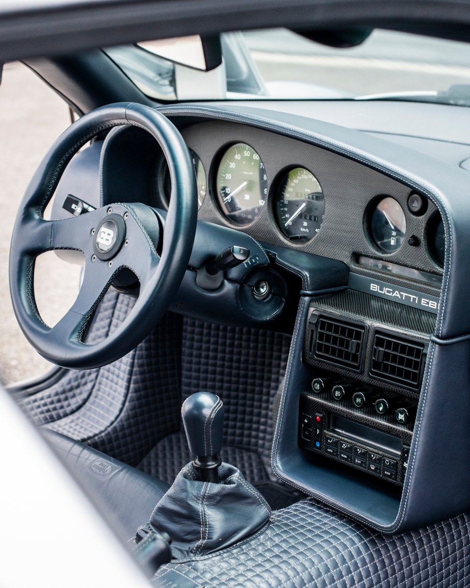 rmsothebys's tweet image. This ultra-rare 1993 Bugatti EB110 Super Sport Prototype is one of only seven created and was a participant in Bugatti’s May 1993 speed testing at the Nardo Ring, where an EB110 achieved 351 km/h to become the world’s fastest production car. bit.ly/3zWLC6e