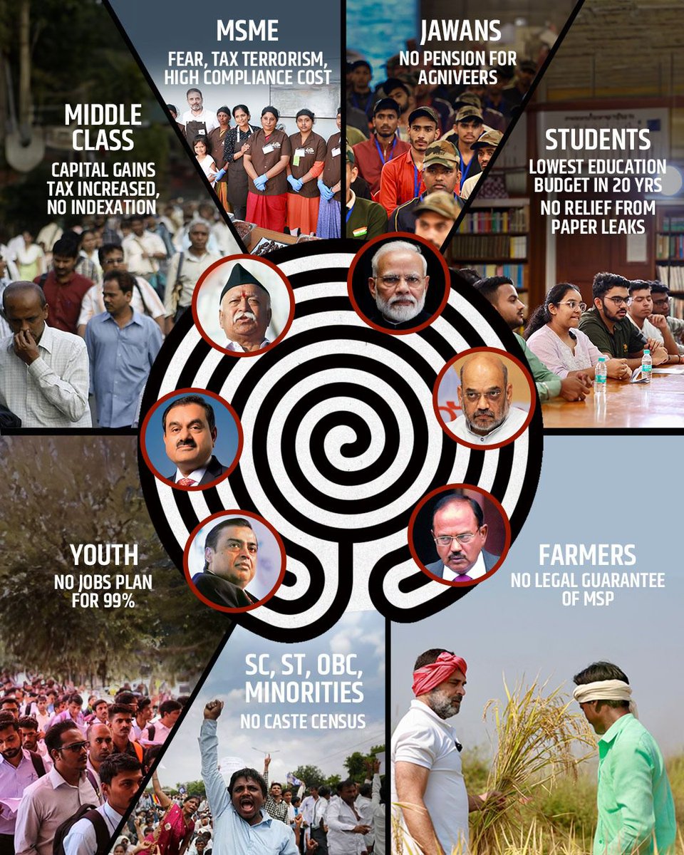 subash_a1's tweet photo. The sections.of society that Modi and Nirmala neglected and put through hardships in budget aren't Abhimanyus stuck in Chakravyuha. They are Arjunas, the real fighters who will see the end of BJP. https://t.co/65yl38kDLH