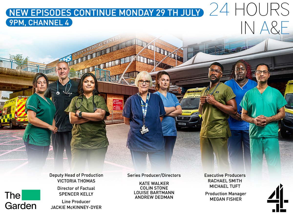 TheGardenTV's tweet photo. New episodes of 24 Hours in A&E continue TONIGHT at 9pm @Channel4 #24hoursinaande #24hoursinae #thegarden #thegardenproductions #channel4 https://t.co/1vRTle4kMk