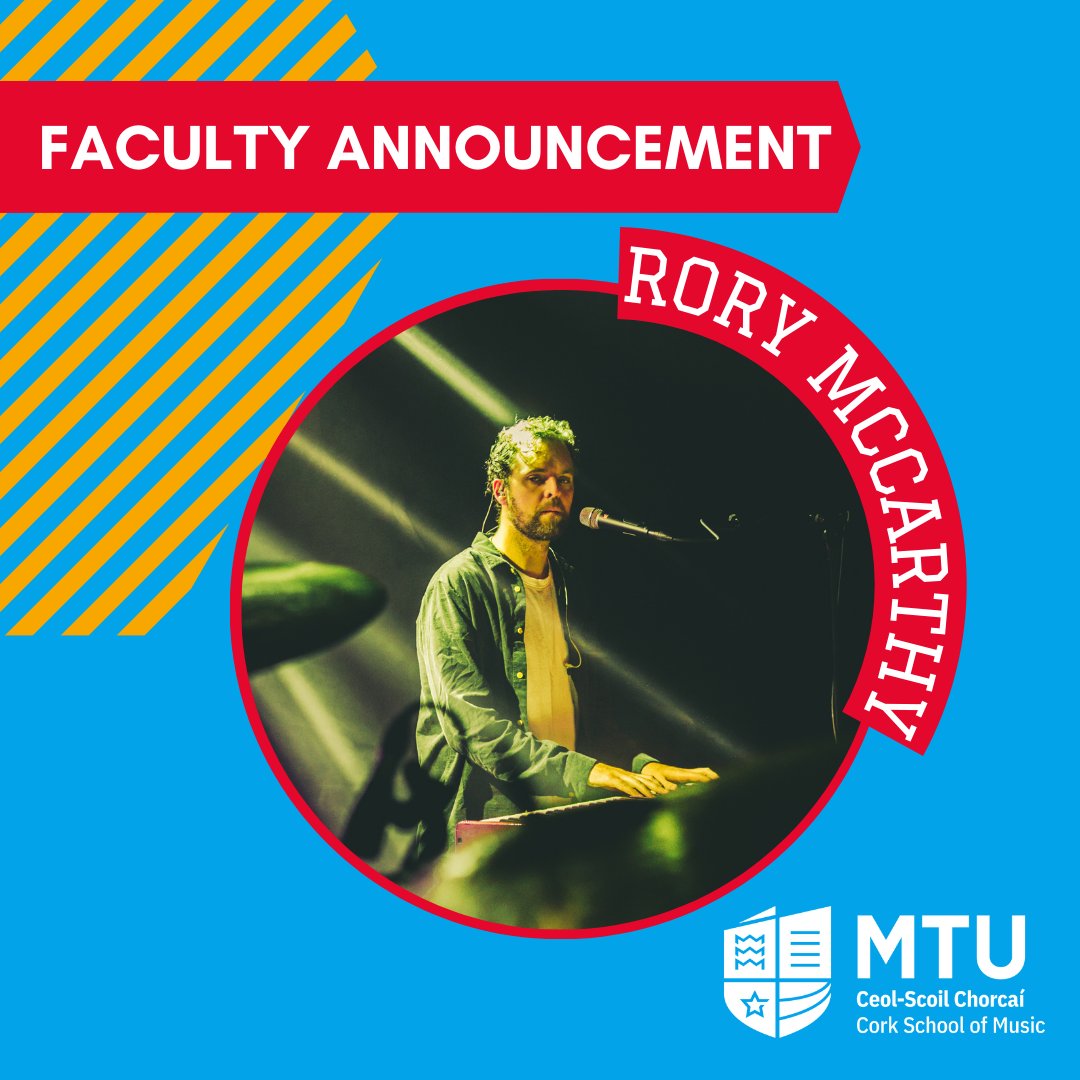 Faculty Announcement! 📢 We are delighted to welcome Rory McCarthy as a lecturer to the department of Pop, Jazz, Trad, Voice &amp; Theatre. A graduate of <a href="/UCC/">UCC Ireland</a> &amp; <a href="/MTU_ie/">Munster Technological University</a> . He is known for playing with Pa Sheehy, Notify, John Blek, Niall McCabe and more.