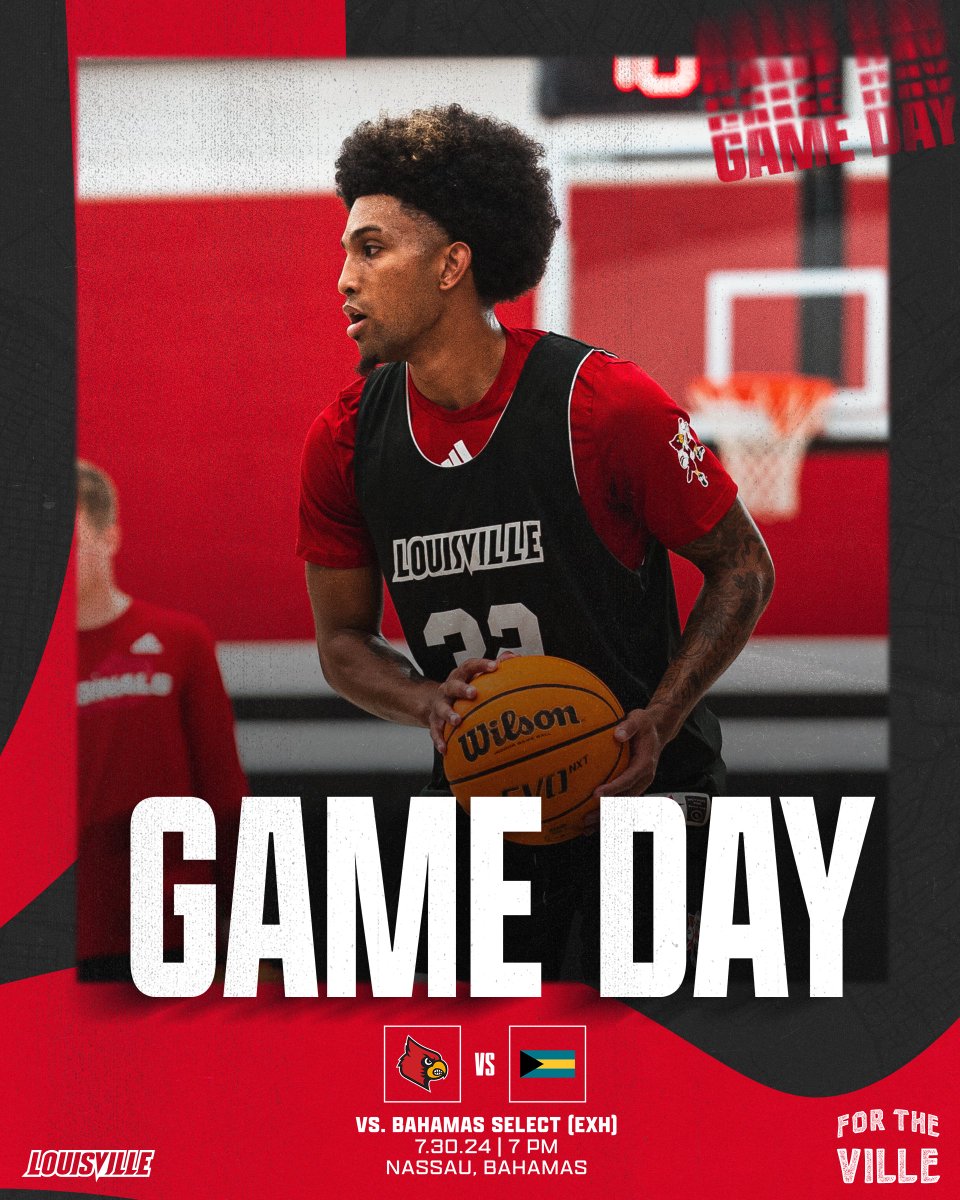 It's Game Day ‼️

🆚 Bahamas Select
🌴 <a href="/BahaMarHoops/">Baha Mar Hoops</a> 
🕖  7 p.m. ET
💻 uofl.me/BahamasWatch1
📻 <a href="/939TheVille/">939TheVille</a> 
🎙️ uofl.me/VarsityNetwork
📊 uofl.me/BahamasStats1

#GoCards