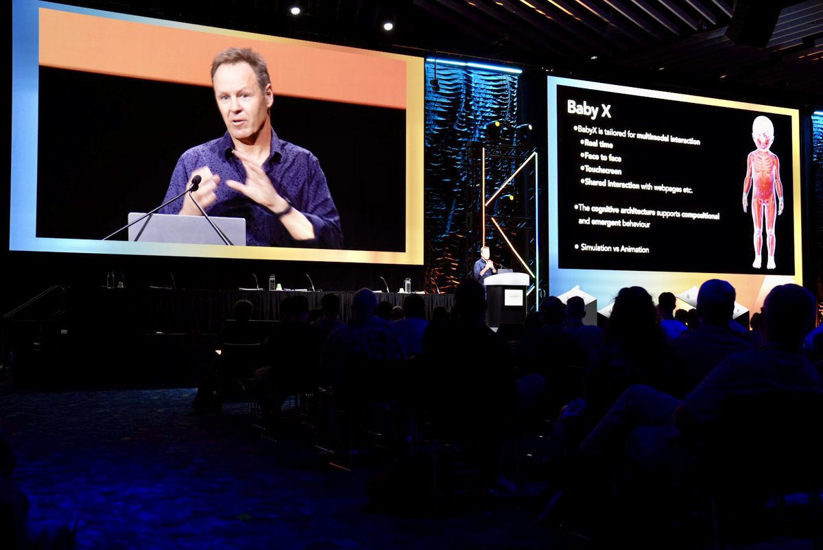 “Beyond the Illusion of Life” with Dr. Mark Sagar… simulating a baby. 👶 #SIGGRAPH2024
