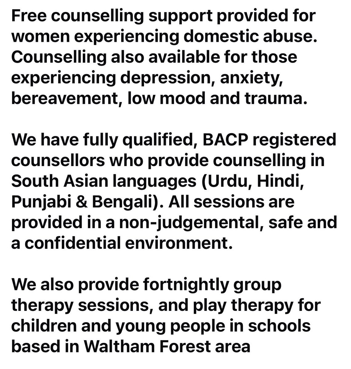 KiranSupport's tweet photo. Free confidential counselling service 

Funded by @TNLComFund https://t.co/5mEuRa0QTm
