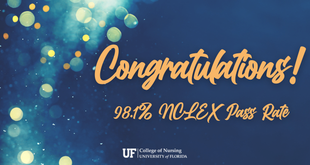 Fantastic job, #GatoRNursing May graduates! The results from the NCLEX-RN show an impressive 98.1% pass rate. Congratulations to our newly licensed nurses. Your hard work paid off. Kudos to the faculty and staff's exceptional job providing guidance and knowledge. #CareLeadInspire