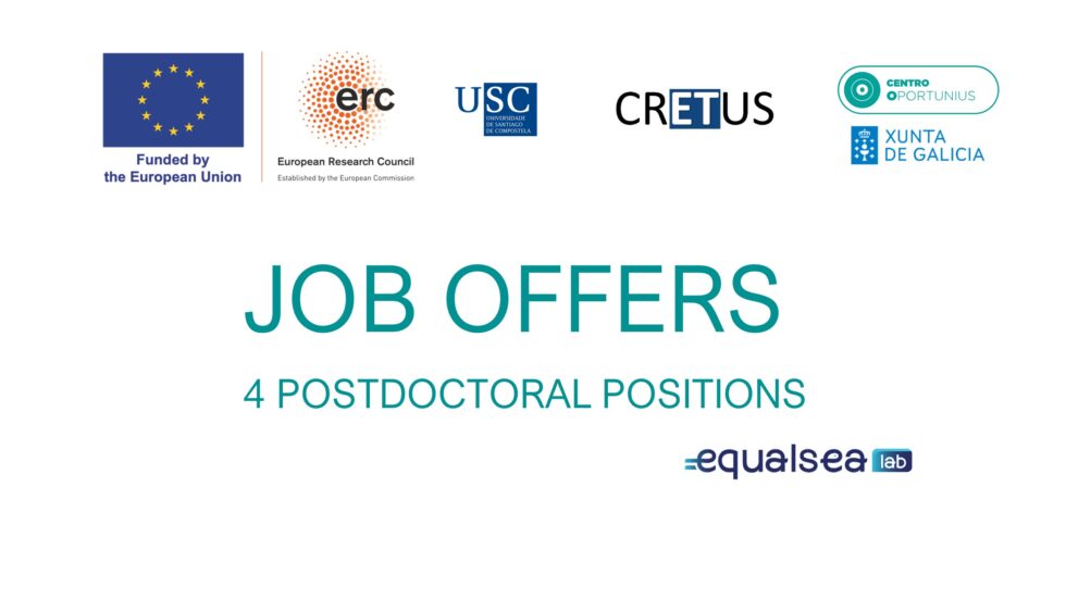 Job offers for 4 new postdocs at <a href="/EqualSeaLab/">EqualSea Lab</a> <a href="/cretus_usc/">CRETUS</a> <a href="/UniversidadeUSC/">USC</a> <a href="/SebVillasante/">Sebastian Villasante</a> 
Details here: imaisd.usc.es/ftp/oit/docume…
🚨Deadline Aug 1st