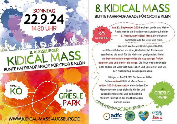 Ihr wollt helfen, die "Kidical Mass" Kinder-Fahrraddemo in Augsburg richtig GROSS zu machen? 

Flyer und Plakate liegen bereit im Laden von Elephant Cargo in der Altstadt. 
Holt euch einen Stapel…🗞️
-&gt; Adresse und Öffnungszeiten unter elephant-cargo.com