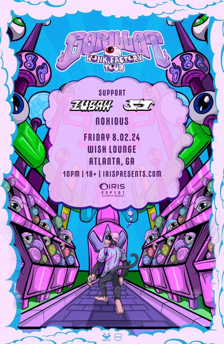 GorillaT coming this Friday @irispresents  with @Zubahatl  grab your tickets 🎟️   https://t.co/Q0F1KY0o1S<a class="tags" target="_blank" title="On Twitter" href="/?out=eyJ0eXAiOiJKV1QiLCJhbGciOiJIUzUxMiJ9.eyJpYXQiOjE3MzIzMjEwMTQsImlzcyI6InR3cG9ybnN0YXJzLmNvbSIsIm5iZiI6MTczMjMyMTAxNCwiZXhwIjoxNzYzODU3MDE0LCJyZWRpcmVjdF91cmwiOiJodHRwczovL3R3aXR0ZXIuY29tL2lyaXNwcmVzZW50cyJ9.tJX5xLf3tgf5kliIX6G7ag5d9OD7M0xGO_Fv2KXgYZUO6wrcpwUnDJWerKvFN5dCMqNFdmxh2g5FMLP-PfCtbw">@irispresents</a><a href="/tag/shockthearapytour"class="tags"><span>#shockthearapytour</span></a><a href="/tag/hesh"class="tags"><span>#hesh</span></a>