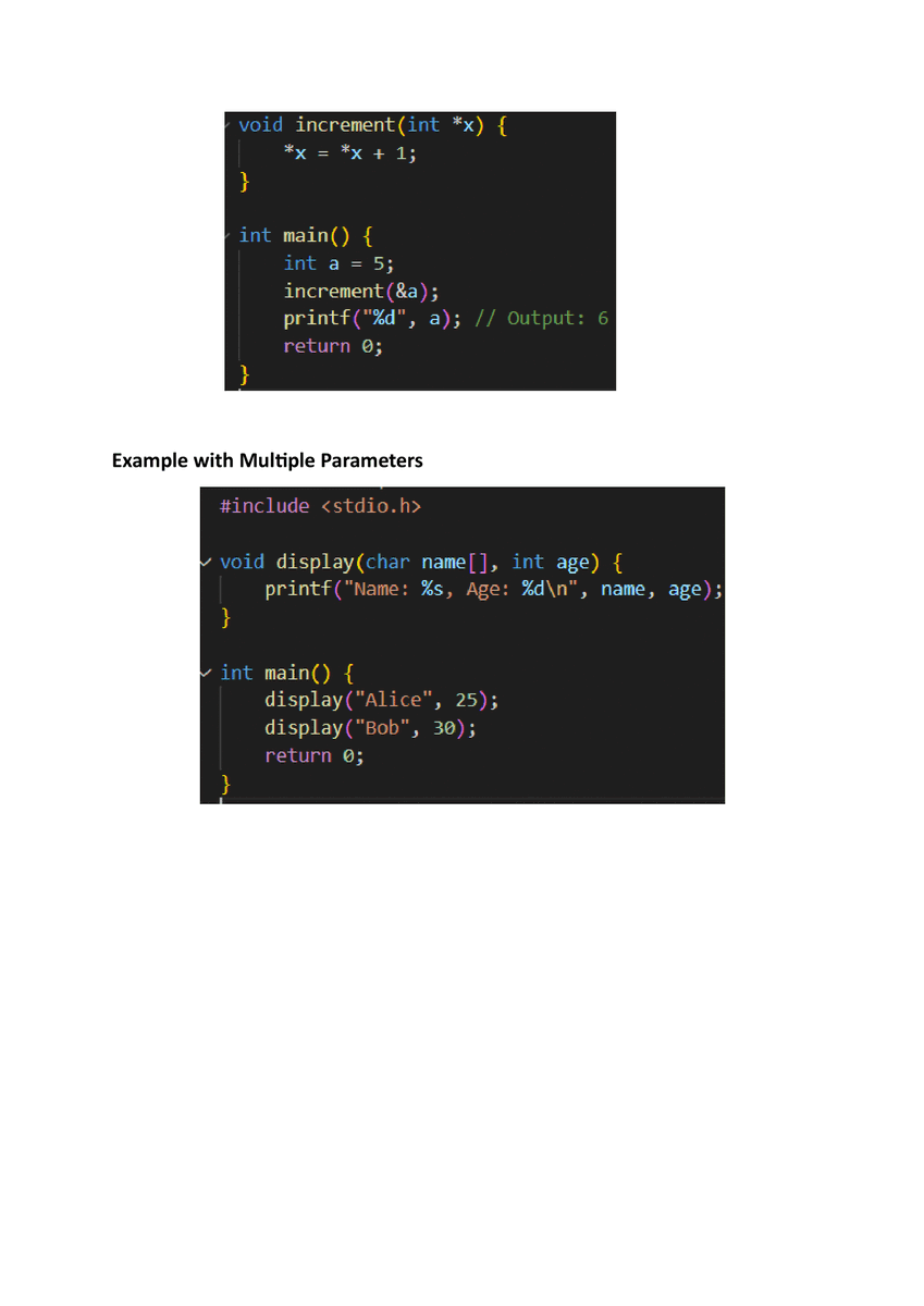 TechHarshal's tweet image. 📚 Day 9 of learning C programming language 📷
Today’s progress:
- Functions Parameters
- Types of parameters
- Passing parameters
- Example with multiple parameters
Todays Notes are Given
#programminglanguage
#codinglife
#Cbasics
#learningC
#c++
#clanguage
