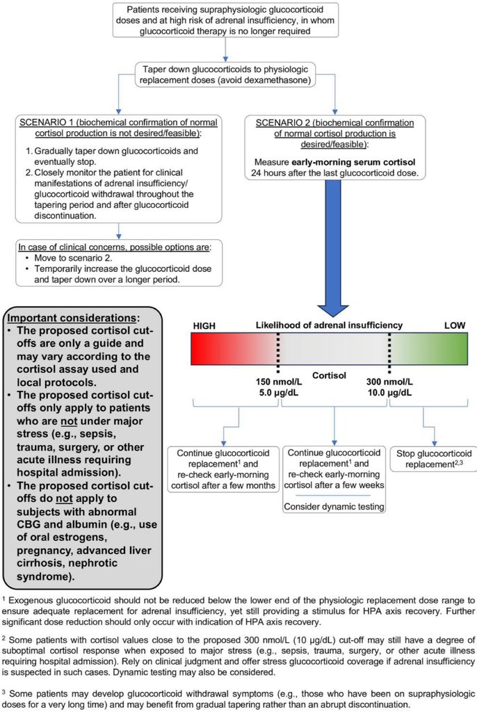Propuesta de enfoque para la discontinuación de glucocorticoides sistémicos:

European Journal of Endocrinology 2024; DOI: doi.org/10.1093/ejendo…