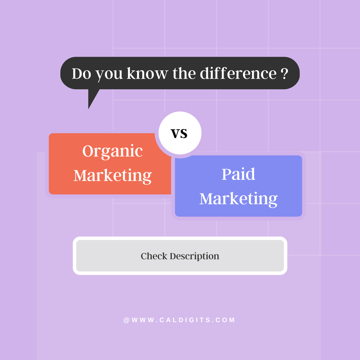CalDigits's tweet image. Organic VS Paid Marketing.
#OrganicMarketing #PaidMarketing #SEO #PPC #ContentMarketing #SocialMediaMarketing #DigitalMarketing #MarketingStrategy