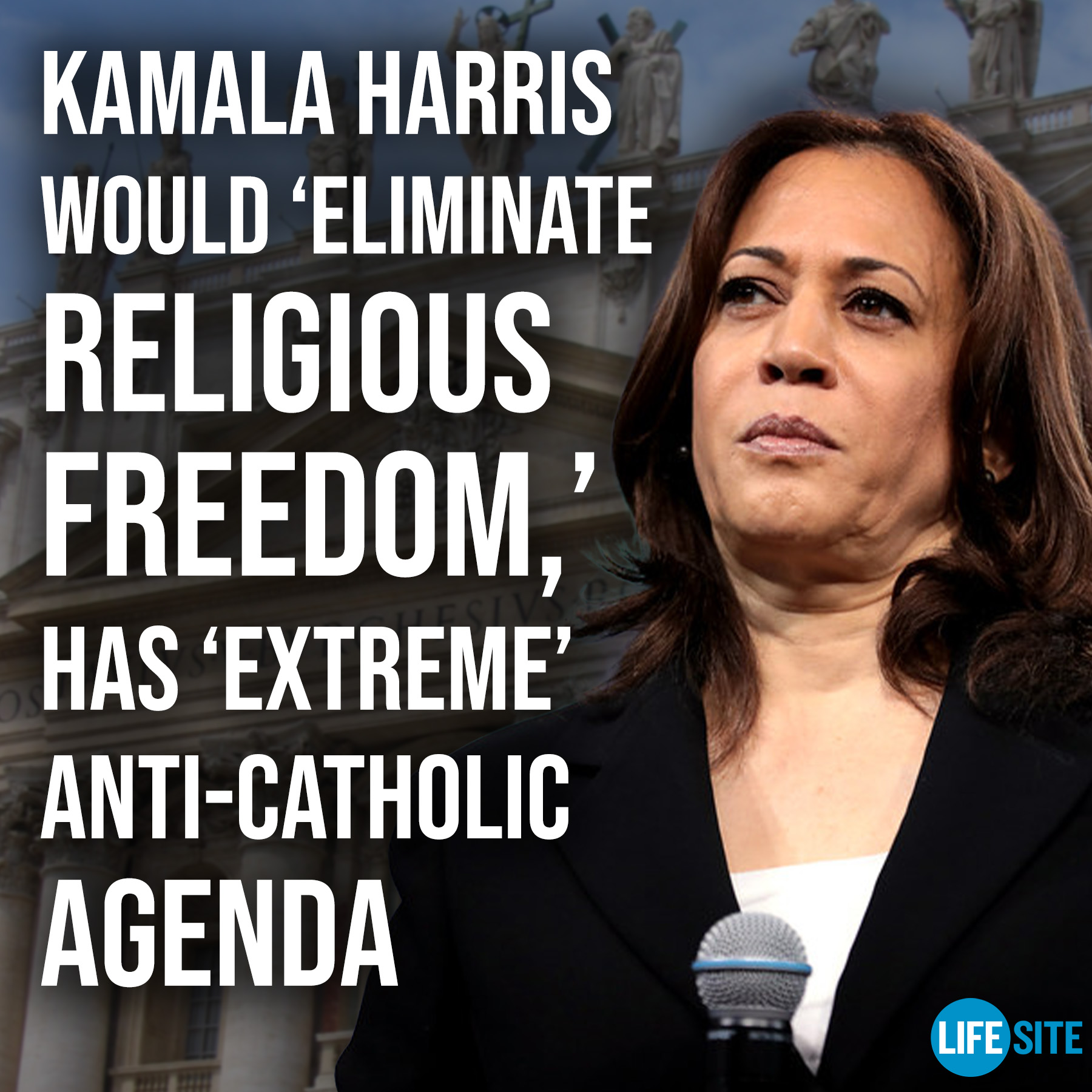 LifeSiteNews on X: "A @KamalaHarris presidency would be a threat to the  religious freedoms of Catholics and the lives of preborn babies, Catholics  leaders are warning. MORE: https://t.co/K10i74lyt8 #CatholicTwitter  #CatholicX #Catholic #KamalaHarris