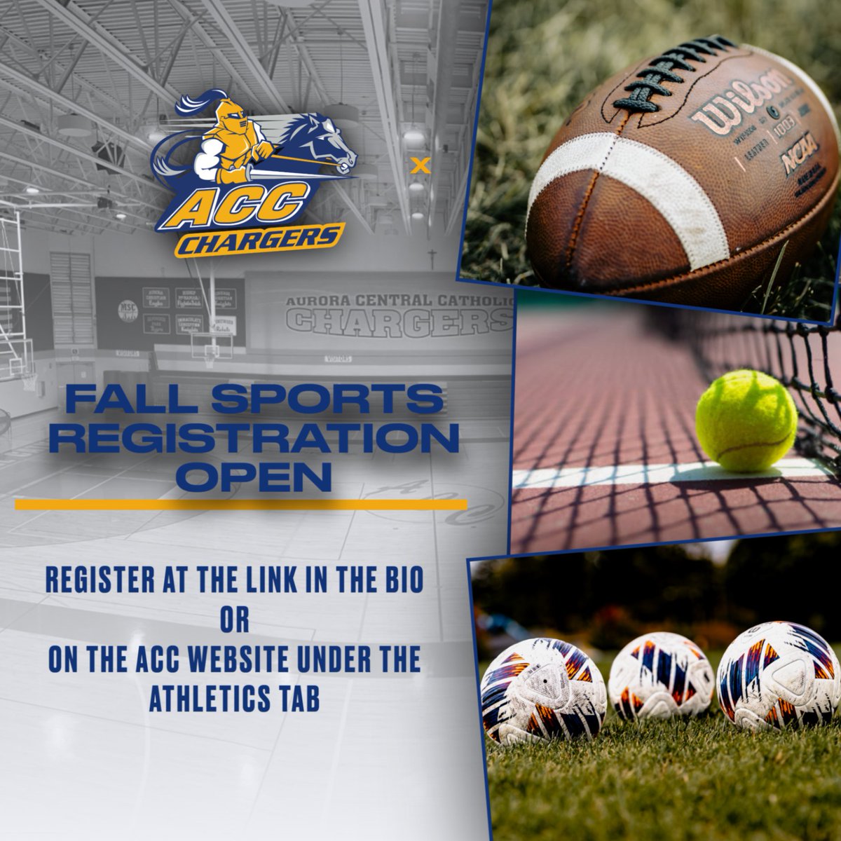 Fall Sports Registration is Open! The registration link is in the bio on athletic social media pages. You can also register on the school website under the athletics tab. Be sure to be registered by August 12th and have a updated physical on file. Parent meeting is on August 7th.