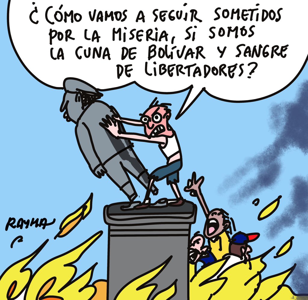 raymacaricatura's tweet image. Rayma Today #RaymaToday
Que no quede ni una estatua de los que han robado a Venezuela... No al Fraude!!
