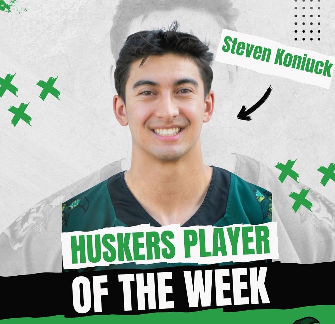 chwknews's tweet photo. The @GoValleyHuskers have named Steven Koniuck Player of the Week for his outstanding performance in Saturday night's 51-7 season-opening win over the Kamloops Broncos at Exhibition Stadium in Chilliwack. Koniuck had 6 catches for 130 yards and 4 TDs. https://t.co/3WzDt48wMl