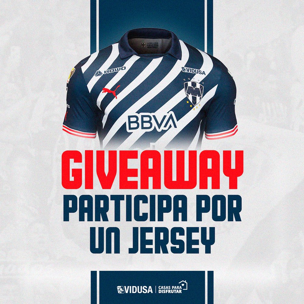 vidusacasas's tweet photo. ¡Participa y gana el jersey de @rayados de la Leagues Cup! 

📲 Sigue nuestra cuenta @vidusacasas 
🔁 RT
👥 Etiqueta a un amigo 
*El etiquetado también nos deberá seguir 

El ganador se dará a conocer el 13 de agosto.

*Aplica restricciones https://t.co/VFL7CCjpnE