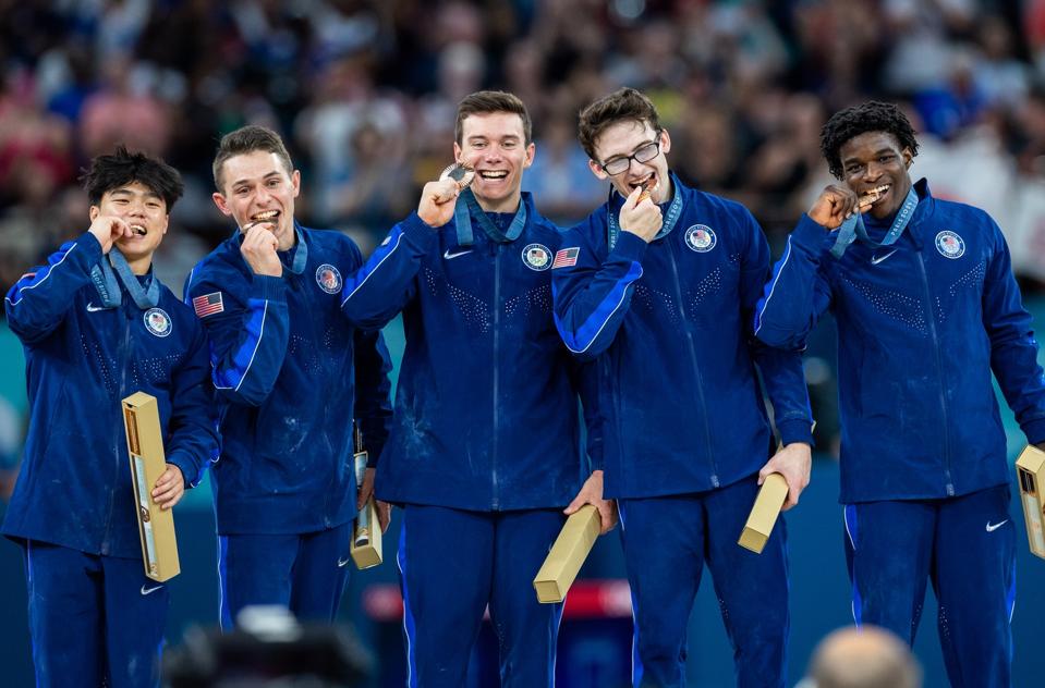 The U.S. Men’s Gymnastics Team won a bronze medal inside Bercy Arena Monday – this marks their first team Olympic medal since the 2008 Bejing Games. 
go.forbes.com/c/NNWr