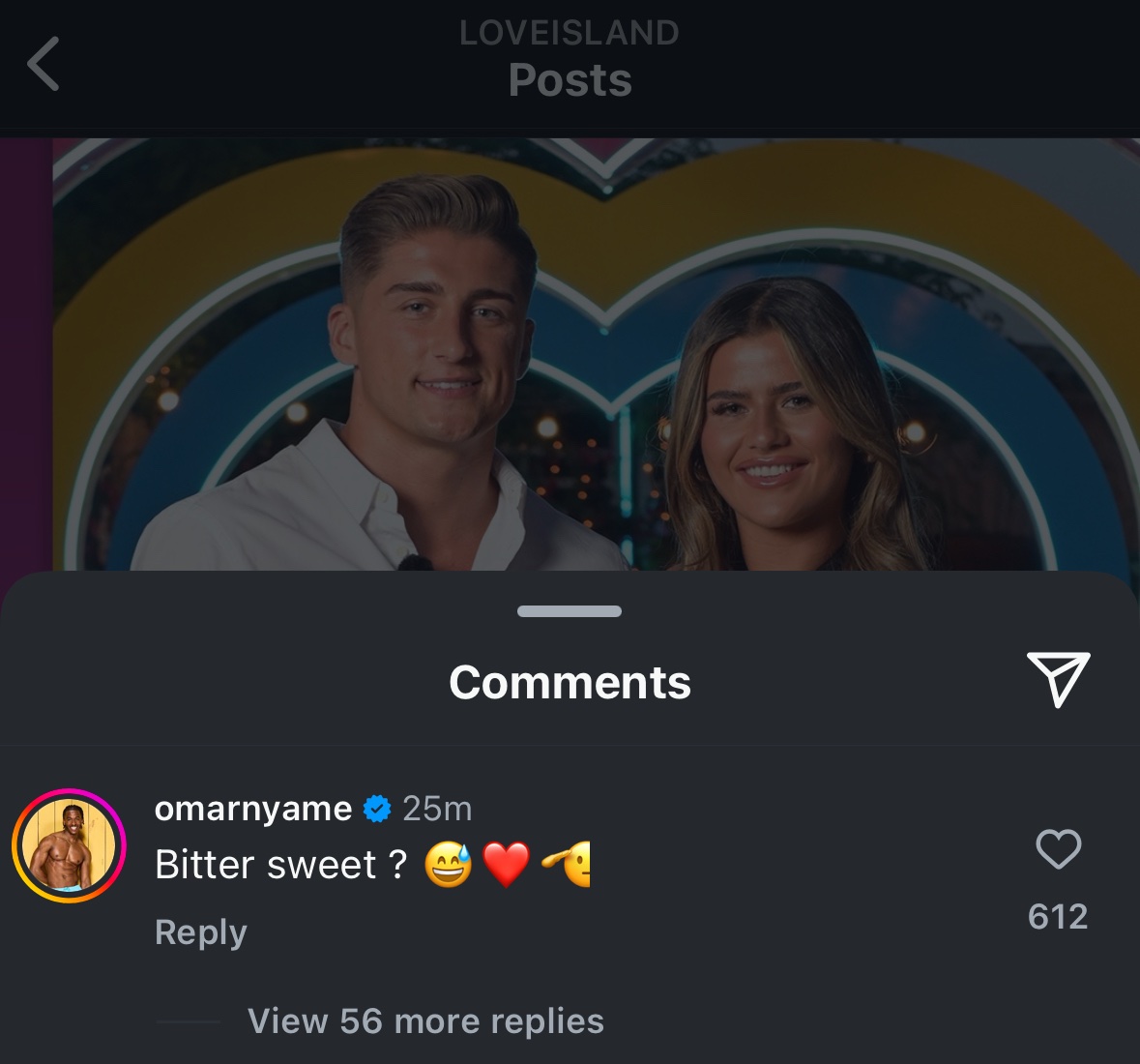 LMAOOO OMAR REALLY RUBBING IT IN THEIR FACES AS HE SHOULD PERIOD keep your foot on their necks Omar!! 

#LoveIsland