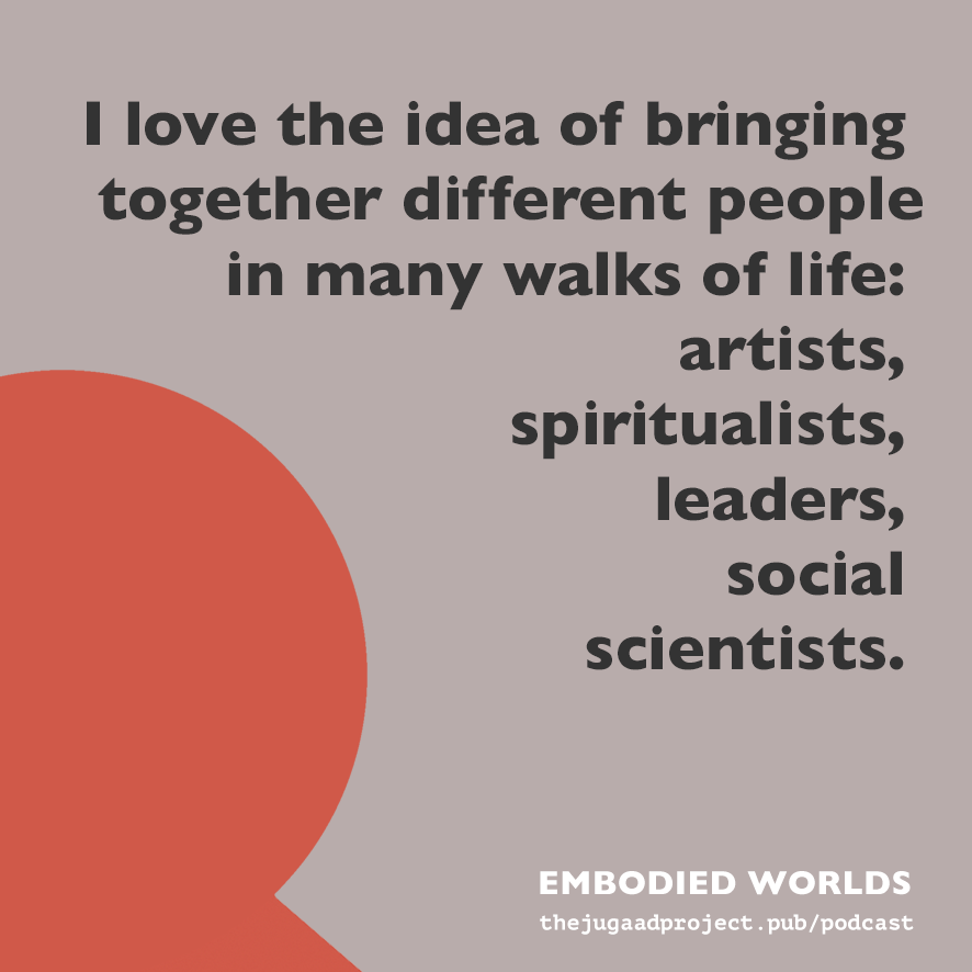 jugaad__project's tweet photo. 🧵1/3 sharing a listeners reflections on our first season of podcast episodes.
https://t.co/ccDGCh7JCO
"By and large, social scientists have deprived themselves of many sources of inspiration by ignoring other traditions.
#embodiment #worldmaking https://t.co/GReCzFqrIG