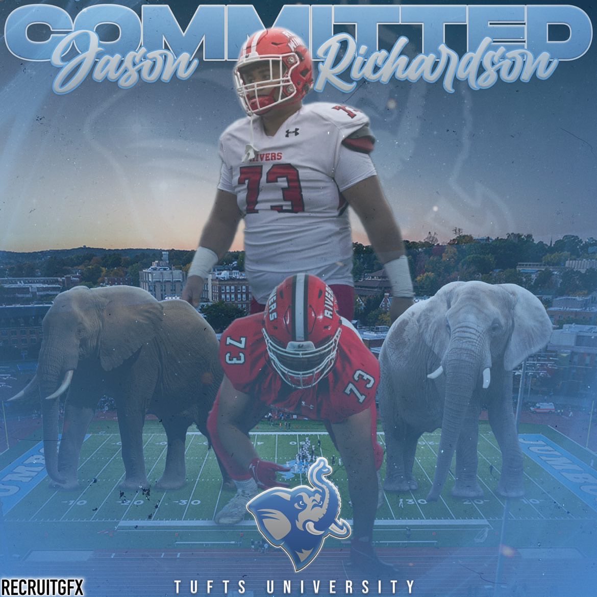 Jason Richardson โ25 (@jasonrich73) on Twitter photo Iโm extremely proud to say that after a long recruiting process, I am committed to the admissions process at Tufts University. Thank you to my family, friends, and coaches who have stood by me along this long journey. #RollBos โ29
<a href="/Coach_RanddyL/">Randdy Lindsey</a> <a href="/RiversAthletics/">Rivers Athletics</a>
<a href="/CoachCivs/">Jay Civetti ๐</a> Iโm extremely proud to say that after a long recruiting process, I am committed to the admissions process at Tufts University. Thank you to my family, friends, and coaches who have stood by me along this long journey. #RollBos โ29
<a href="/Coach_RanddyL/">Randdy Lindsey</a> <a href="/RiversAthletics/">Rivers Athletics</a>
<a href="/CoachCivs/">Jay Civetti ๐</a>