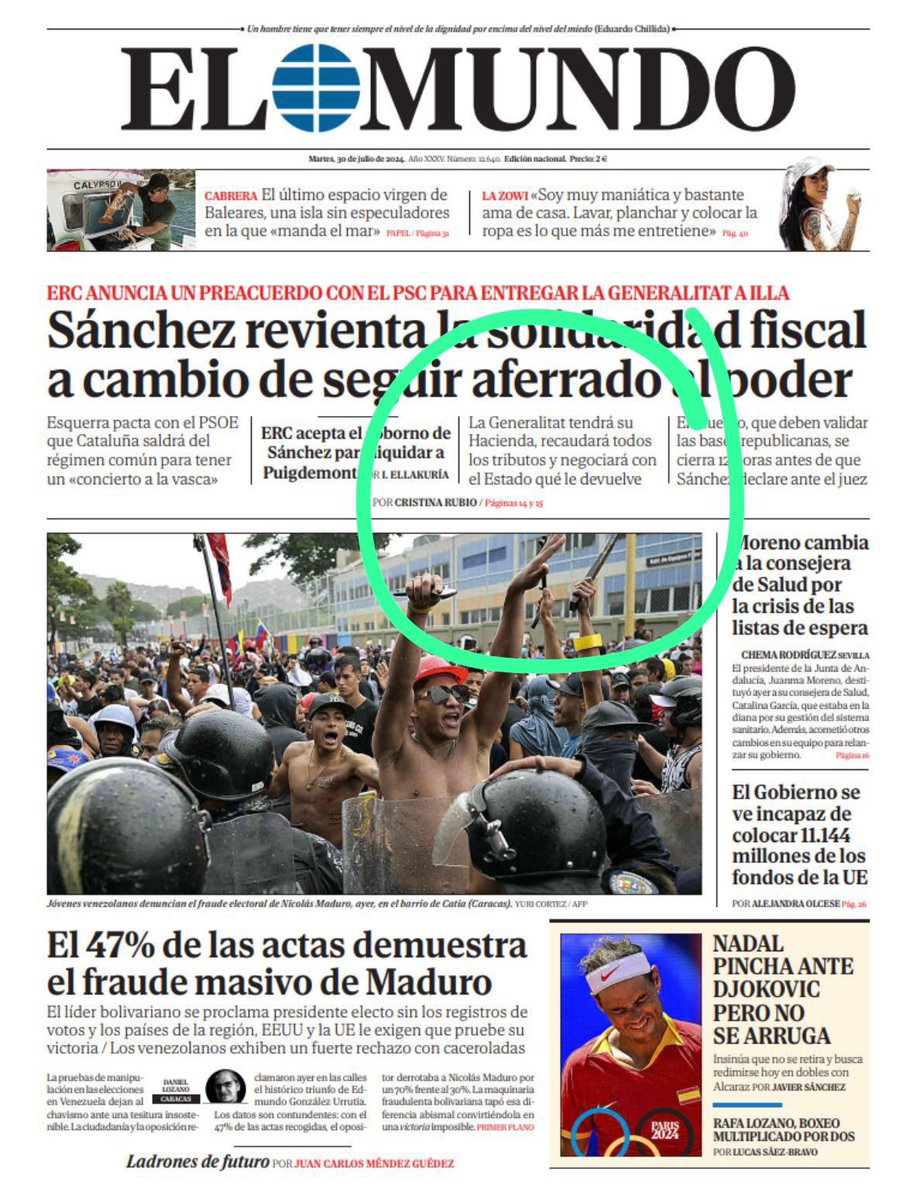 Sánchez apuntala la dictadura bolivariana y rompe la caja común de los españoles. 

Todo en un mismo día. 

No nos quedaremos quietos.