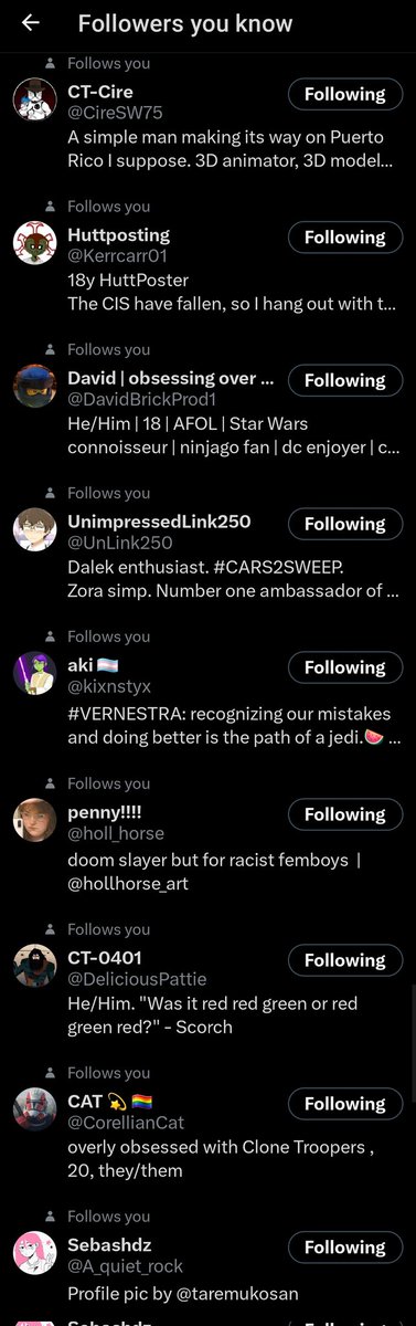 CobaltGreen1138's tweet photo. Everyone that follows @Bjohnno7567 is a mutual of mine, I just think that's neat. https://t.co/Q5JbGBjqOg