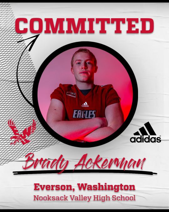 Brady Ackerman (@bradyack2025) on Twitter photo Beyond blessed to announce my commitment to <a href="/EWUFootball/">EWU Football 🏈</a> !!
<a href="/CoachHaydenMace/">Hayden Mace</a> <a href="/CoachBestEWU/">Coach Aaron Best</a> <a href="/CoachChapin/">Jim Chapin</a> <a href="/WhatcomPreps/">Whatcom Preps</a> <a href="/RylandSpencer/">Ryland Spencer™</a> <a href="/BrandonHuffman/">Brandon Huffman</a> <a href="/Murdock_02/">Frank Murdock</a> <a href="/Ryan_Clary_/">Ryan Clary</a> Beyond blessed to announce my commitment to <a href="/EWUFootball/">EWU Football 🏈</a> !!
<a href="/CoachHaydenMace/">Hayden Mace</a> <a href="/CoachBestEWU/">Coach Aaron Best</a> <a href="/CoachChapin/">Jim Chapin</a> <a href="/WhatcomPreps/">Whatcom Preps</a> <a href="/RylandSpencer/">Ryland Spencer™</a> <a href="/BrandonHuffman/">Brandon Huffman</a> <a href="/Murdock_02/">Frank Murdock</a> <a href="/Ryan_Clary_/">Ryan Clary</a>