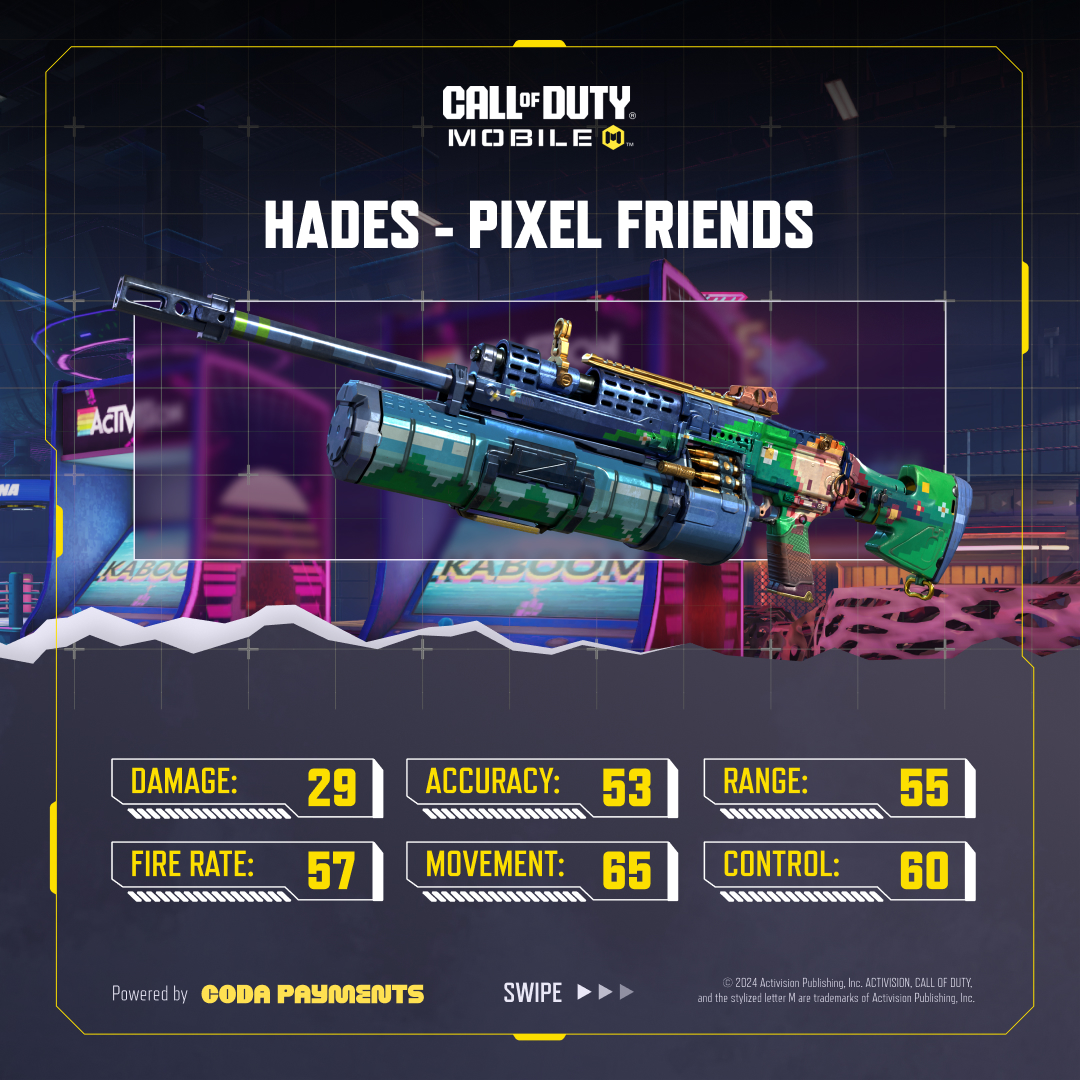 Codashop_US's tweet photo. Get to know COD: Mobile's exclusive reward items! 💎 What are you waiting for? 🤔 Check out the Web Store https://t.co/w5fmzpik08 now! 💻

Get 2x COD POINTS 💰 on every purchase and win exclusive reward items 🎁 with specific COD points recharge. 🔥 #codm #codmwebstore 🎮 https://t.co/T0yihKJ3Jf