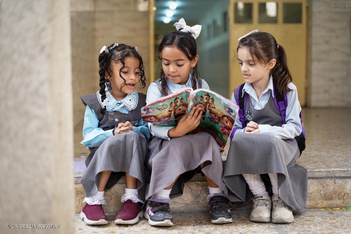 UNICEFEducation's tweet photo. Friends who read together, learn together. 📚

Tag that school friend who always made learning fun!

#FriendshipDay https://t.co/hHeUxg8ts3