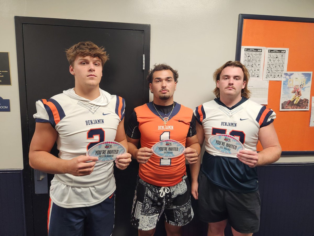ESPN Top 63 (@espntop63) on Twitter photo 📍 <a href="/TBSAthletics1/">Benjamin School Athletics</a>
<a href="/BenjaminBucsFB/">Benjamin Football</a> has been represented plenty on the #Top63 through the years. We see you, <a href="/jordantrav13/">Jordan Travis</a> and <a href="/kaiirelam5/">Kaiir Elam</a>.
4 new Bucs will now join the club.
<a href="/presdouglas2025/">⭐️Preston Douglas⭐️</a> <a href="/Jayden__Vega/">Jayden Vega</a> <a href="/GageWallace73/">Gage Wallace</a> <a href="/LandoRapkiewicz/">Landon Rapkiewicz</a> 📍 <a href="/TBSAthletics1/">Benjamin School Athletics</a>
<a href="/BenjaminBucsFB/">Benjamin Football</a> has been represented plenty on the #Top63 through the years. We see you, <a href="/jordantrav13/">Jordan Travis</a> and <a href="/kaiirelam5/">Kaiir Elam</a>.
4 new Bucs will now join the club.
<a href="/presdouglas2025/">⭐️Preston Douglas⭐️</a> <a href="/Jayden__Vega/">Jayden Vega</a> <a href="/GageWallace73/">Gage Wallace</a> <a href="/LandoRapkiewicz/">Landon Rapkiewicz</a>