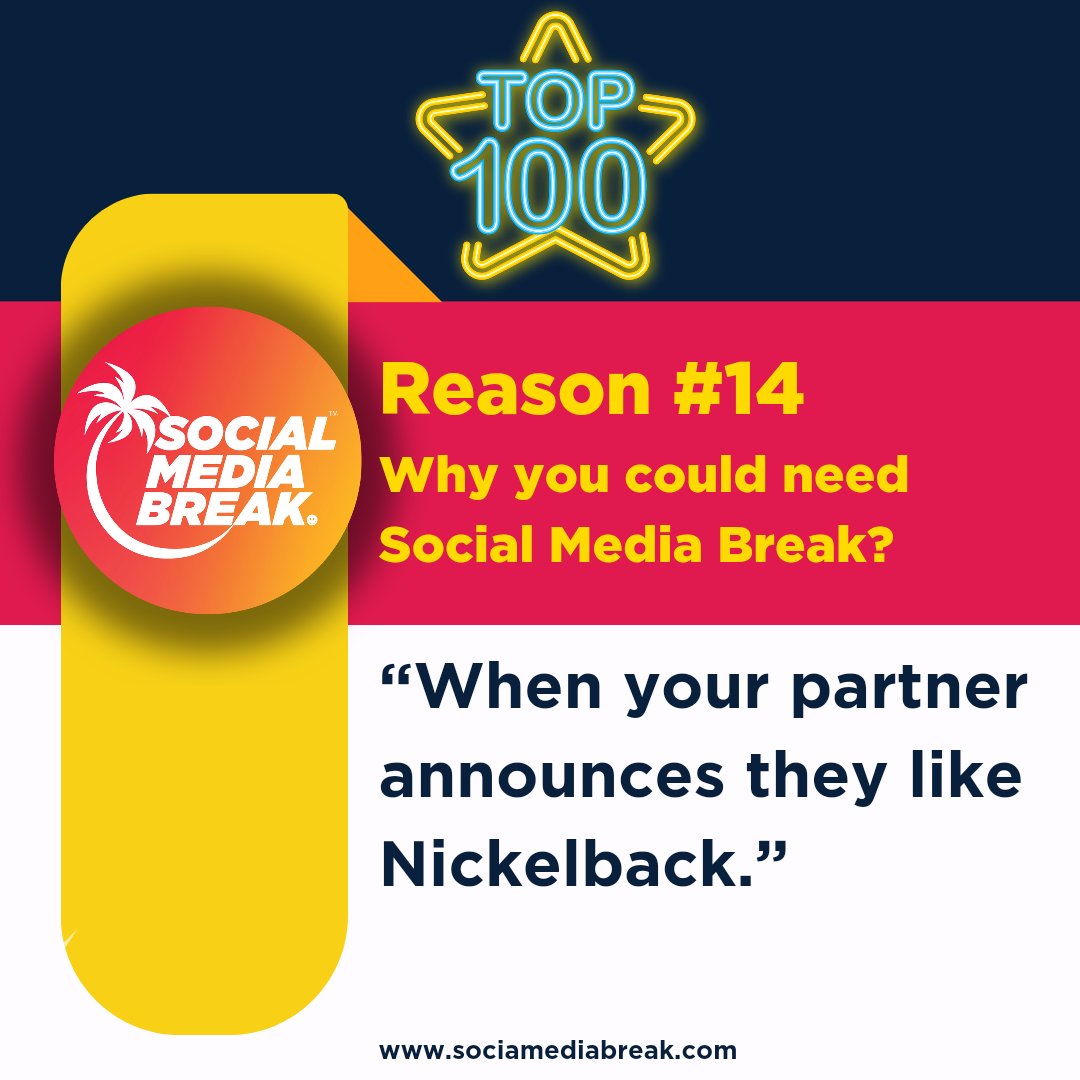 SMediaBreak's tweet image. Nothing personal against Nickelback, it's just we know that this announcement could throw a few people that weren't expecting it. 

#socialmediabreak #pauseforacause #socialmediadetox #plantrees #fortheplanet #mentalhealth #fundraising #animalprotection