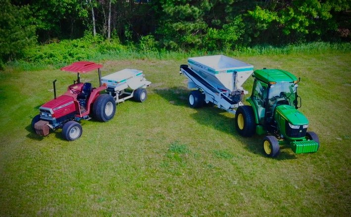 Tractors are ready to go whether we're Deep Tining or Slinging Sand we're dialed in
