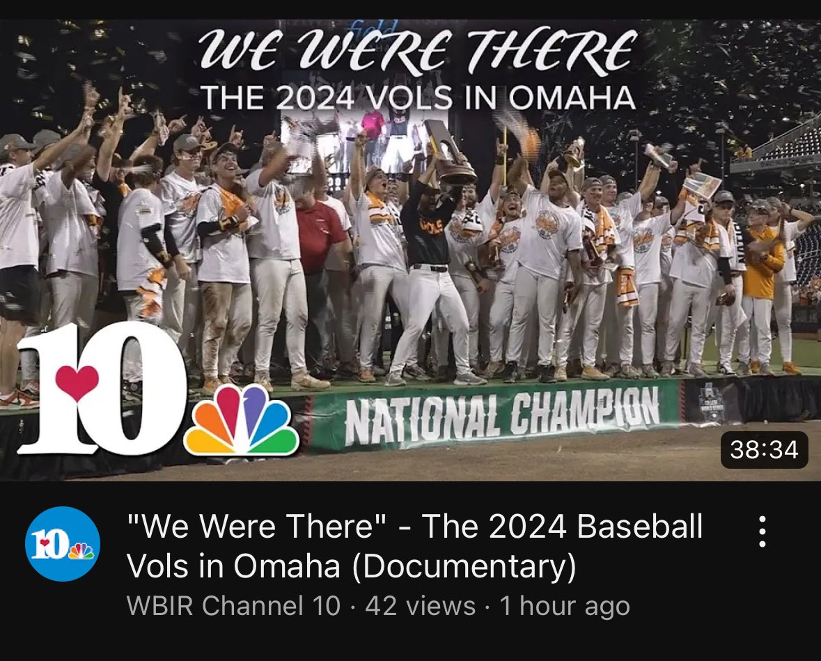 Babe… Tennessee Baseball National Champions documentary just dropped