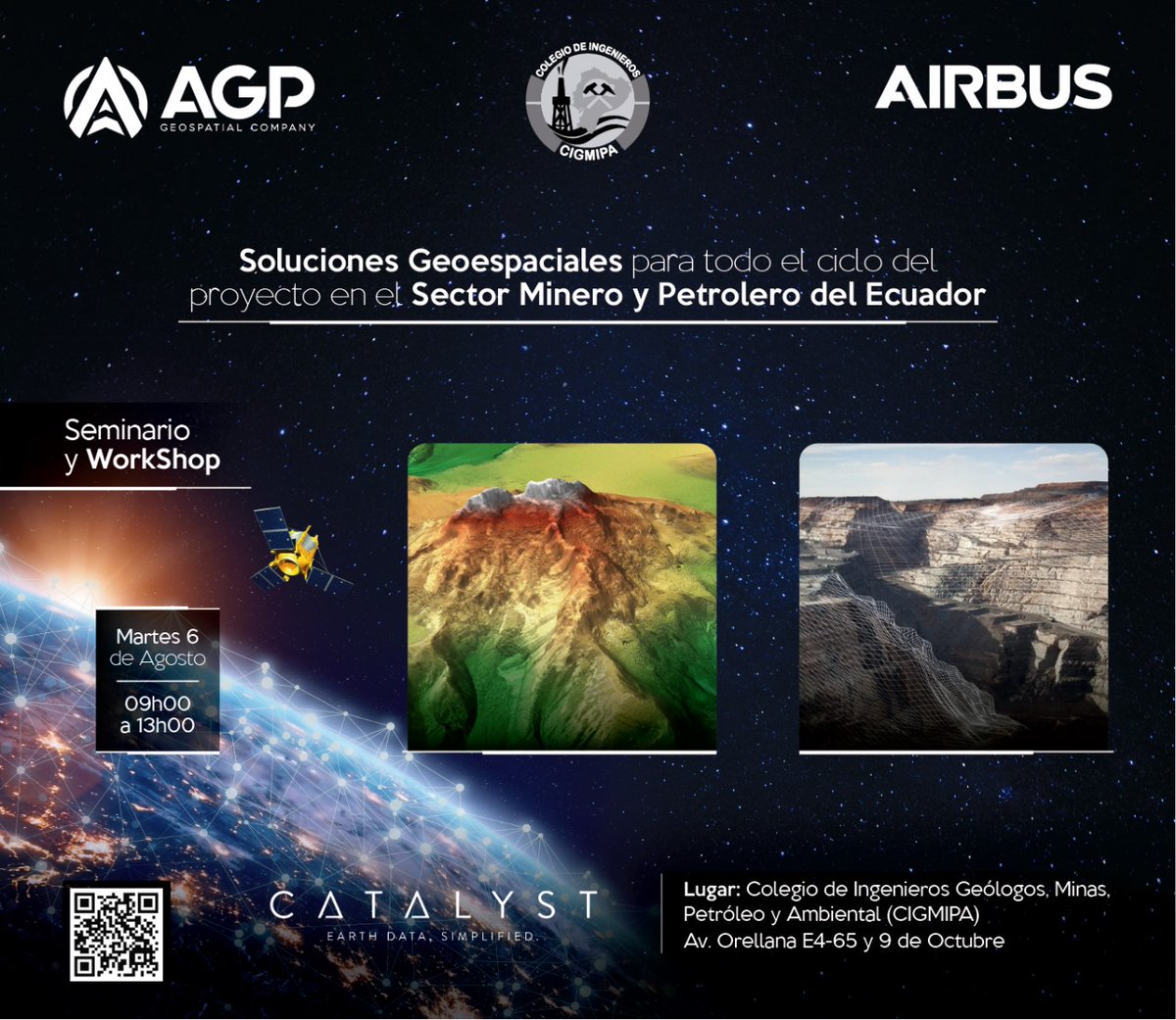 Únete y disfruta de una jornada de capacitación
👉Martes 6 de Agosto
 👉09:00 am – 13:00 pm
Lugar: Auditorio del Colegio de Ingenieros Geólogos, Minas, Petróleo y Ambiental (CIGMIPA)
Dirección: Av. Orellana E4-65 y 9 de Octubre
Regístrate aquí 👇👇
webmap.agpgeo.com/evento_minero/…