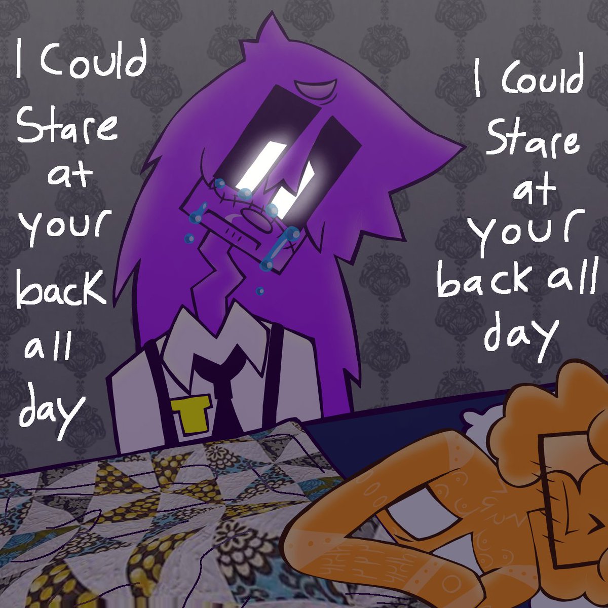 _lucye2008's tweet photo. "i could stare at your back all day."
pink in the night- mitski
tags-
#dayshiftatfreddys #dsaf #davemillerdsaf #davemiller #jackkennedy #jackkennedydsaf #davesport #art #characterdesign https://t.co/ihMRT0RWvL