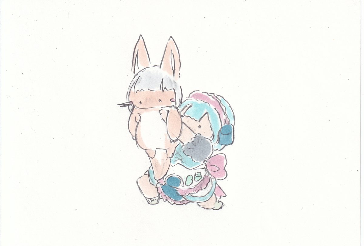 ナナチ(メイドインアビス) 「ライオンキングごっこ。#イラスト #メイドインアビス 」|けだまのイラスト