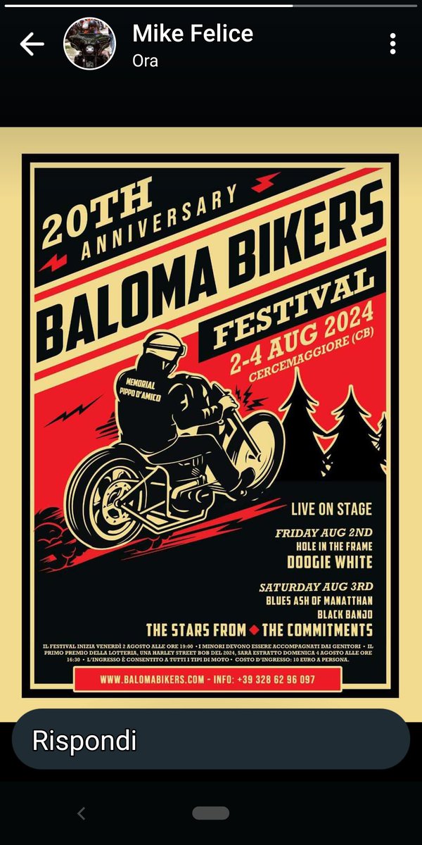 Sta arrivando il weekend del 20° Baloma Bikers Festival!!! Non mancate!!!