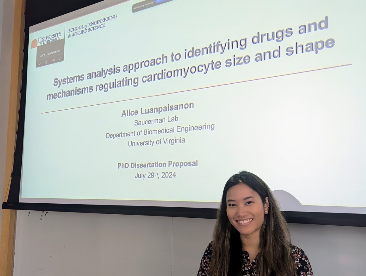 Jeff Saucerman (@jsauce7) on Twitter photo Congratulations to Alice Luanpaisanon <a href="/sauce_lab/">Saucerman Group</a> on her outstanding <a href="/UVABME/">Virginia BME</a> PhD proposal! 🎇🫀🎇 Congratulations to Alice Luanpaisanon <a href="/sauce_lab/">Saucerman Group</a> on her outstanding <a href="/UVABME/">Virginia BME</a> PhD proposal! 🎇🫀🎇