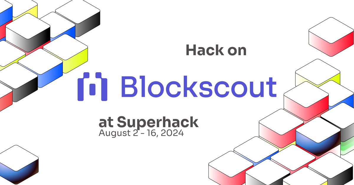 We're thrilled to welcome @blockscoutcom as a partner of Superhack, starting later week!

Attention all builders: Include the Blockscout explorer in your project — get rewarded ✅

It's that simple. Apply today: ethglobal.com/superhack