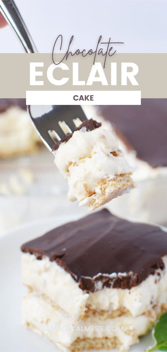 MagicalSiblings's tweet image. You just need layers of graham crackers, vanilla pudding, and chocolate ganache.

Read more 👉 amagicalmess.com/chocolate-ecla…

#dessert #nobake #cake
