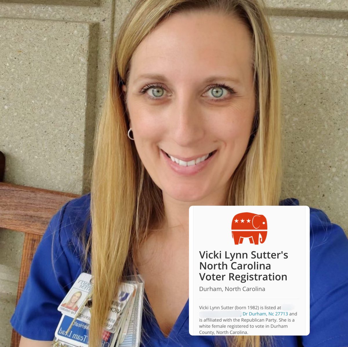 A NC nurse &amp; clinical leader has been charged with 10 counts of sexual exploitation of a minor. 

She was found to have distributed &amp; exchanged 10 videos of children, some as young as 2-4yrs old, being sexually abused. 

Meet Nurse Vicki Lynn Sutter.