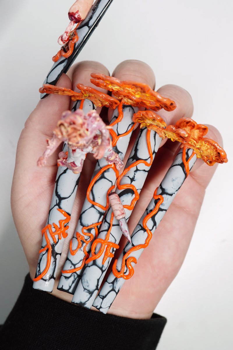 The Last of Us Clicker Nail Art. 
Hand-sculpted and hand-painted by me; <a href="/nailivore/">Nailivore (Angie)</a> on socials.
<a href="/Naughty_Dog/">Naughty Dog</a> 

#TheLastOfUs #TLOU #TheLastOfUsFanArt #NailArt