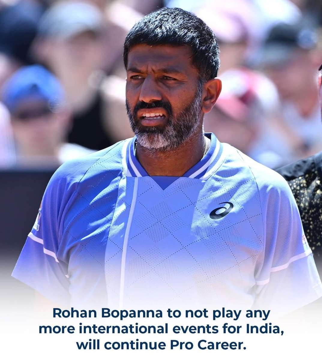 jitendery43's tweet photo. Rohan Bopanna announces that he will not play any more international events for India, but will continue his Pro Career.🇮🇳

Paris 2024 Olympics was his last appearance. Rohan Bopanna will not play at the 2026 Asian Games.🙏

#Paris2024 #SKIndianSports #Tennis #Olympics https://t.co/KmkeqleXwk