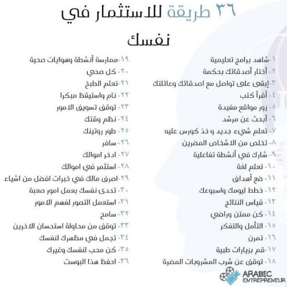 AbdullahCIPD's tweet photo. 36 طريقة للإستثمار في نفسك https://t.co/DrN96Ntfej
