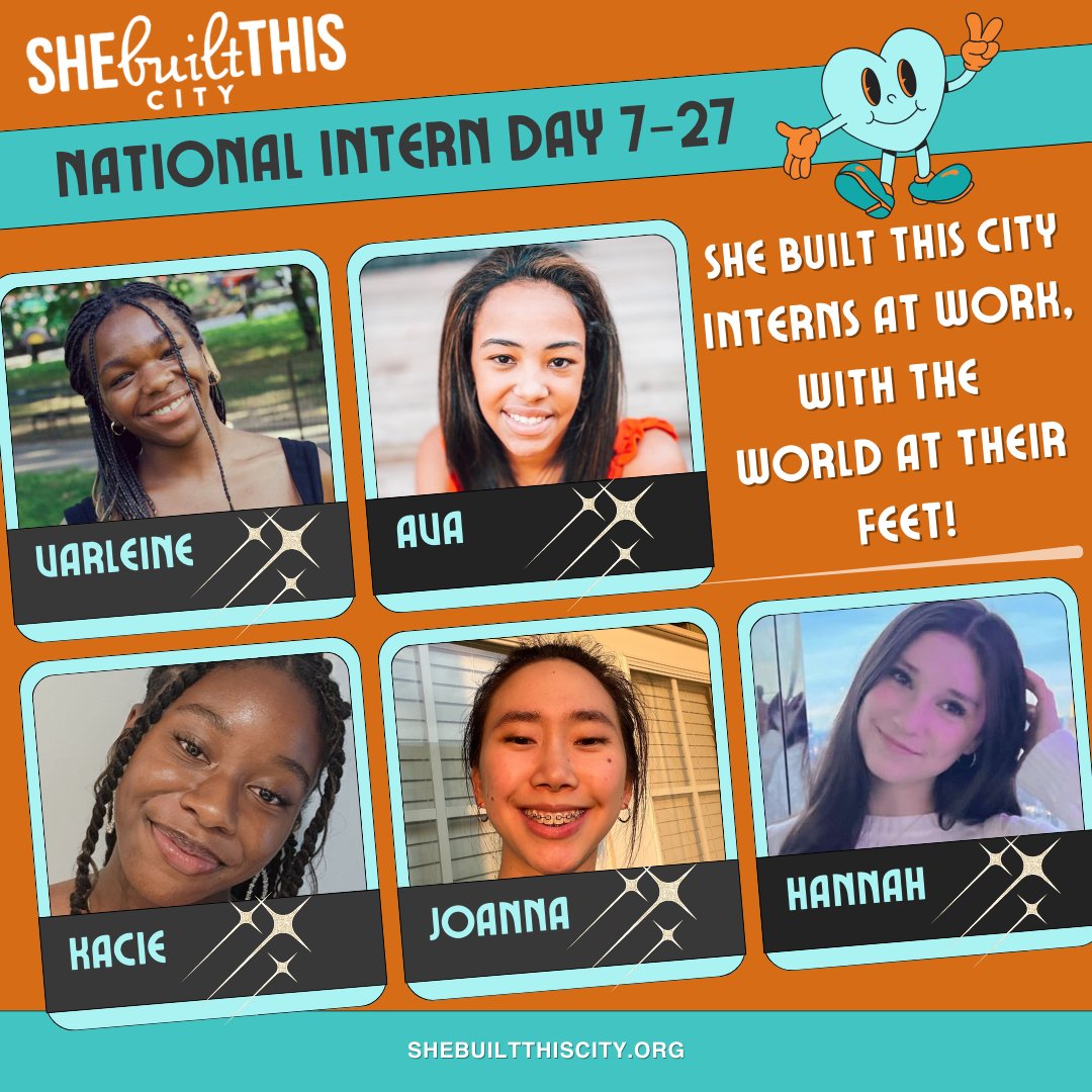 SheBuilThisCity's tweet photo. Celebrating #NationalInternDay, we shine a spotlight our incredible interns who are helping build the future. Theyโre not just interns, theyโre trailblazers, innovators, & future leaders! Bright minds shaping the world! #InternPower #FutureLeaders #Trailblazers https://t.co/PiUTj9BCZH