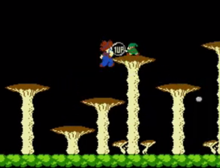 Post a screenshot from an NES game that makes you happy!  This is a hidden gnome that gives you a 1up in The Adventures of Tom Sawyer and I love it!