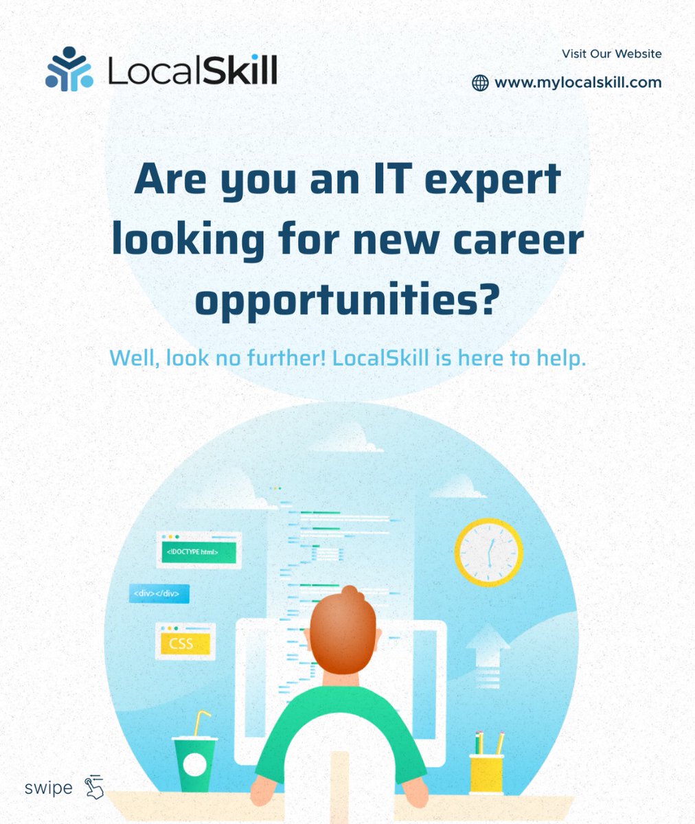 MyLocalSkill's tweet image. #IT #ITJobs #ITSpecialist #ITExperts #ITstaffing #Staffingservices #developers #ITServices #ITRecruiters #ITprofessionals #Engineering #manufacturing #Automative #Accounting #Recruiters #Recruiting #hiring #staffing #Recruitment #Canada 🇨🇦 #USA  🇺🇸
Visit: mylocalskill.com